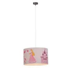 Светильник потолочный с подвесом "Princess", 1x60 E27, мет./текстиль , 230V, роза купить с доставкой по России