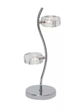 Лампа настольная "Santorini", 2x20W G4, метал/стекло, хром купить с доставкой по России